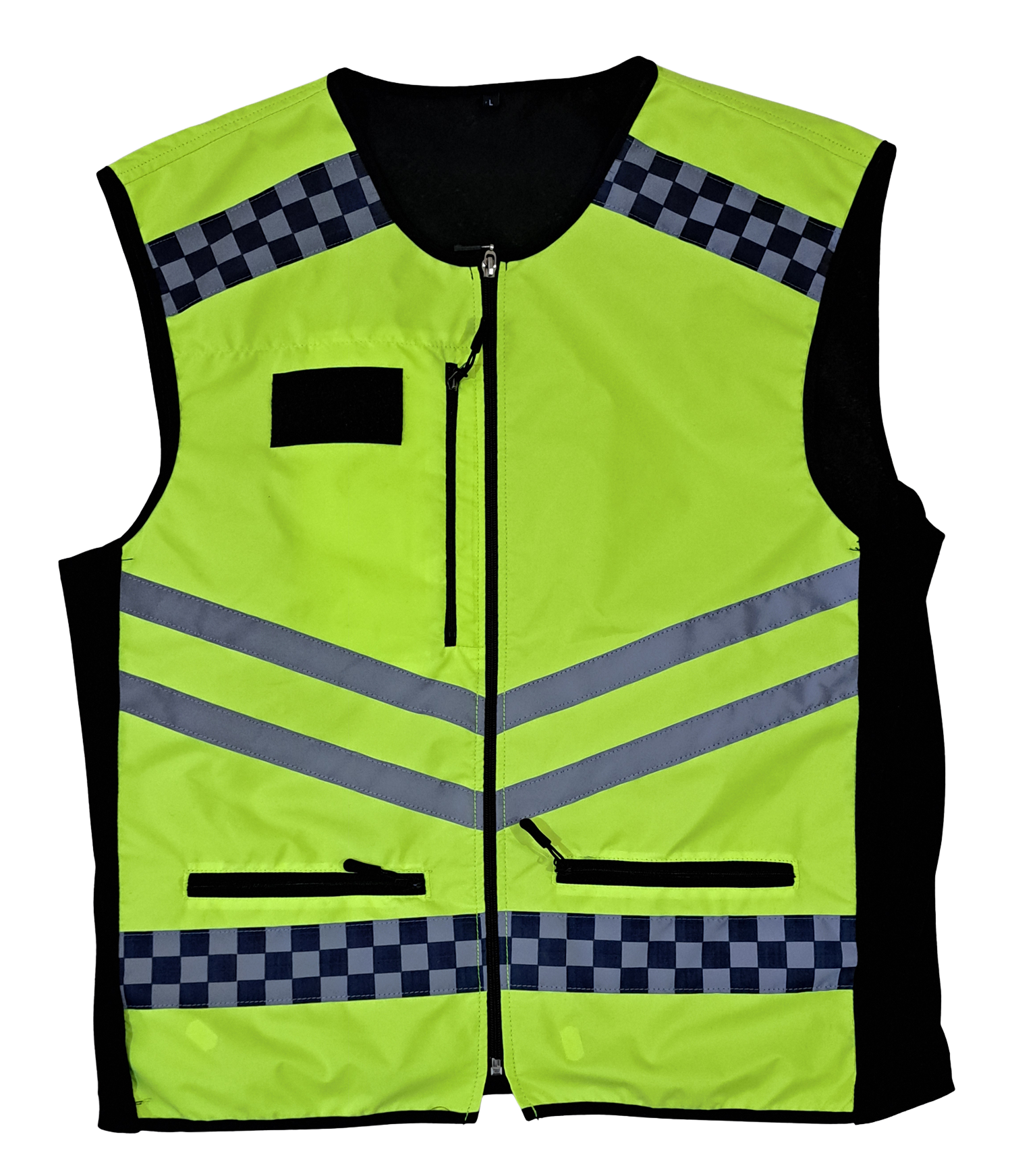 Logosuz Reflektif Sarı Motorcu Yeleği